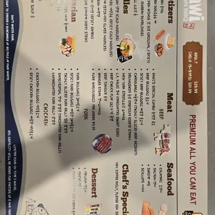 Menu (Front)