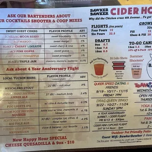 Drink Menu