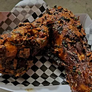Pterodactyl Wings! These are huge turkey wings!  Spicy Lemony flavor! So good!