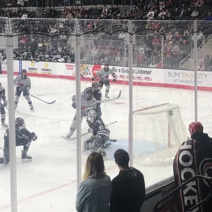 Goalie nearly missing it save