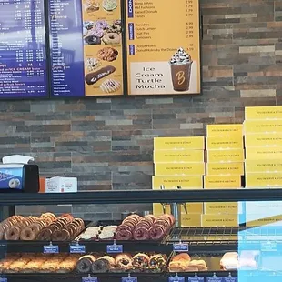 Menu and donuts