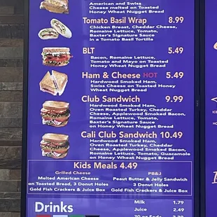 Sandwiches and wraps.