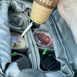 Bought this handy drink carrier off Amazon for all my drinks! ;)