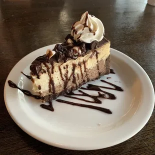 Tuxedo Cheesecake Slice