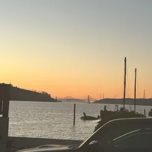 My view from outside. Across First street from the restaurant but still!!