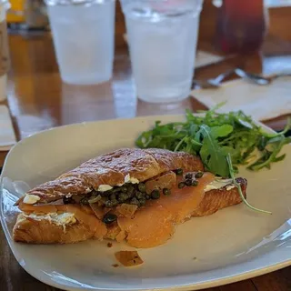 lox, cream and croissant