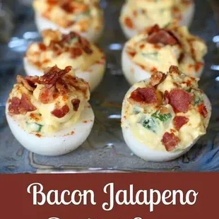 Bacon jalapeño deviled eggs