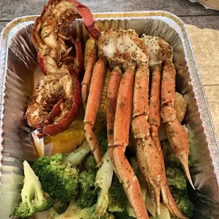 Number 6 with an extra lobster tail.