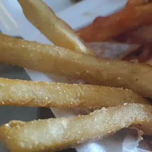french fries and bacon