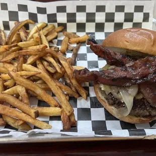 The Black &amp; Blue Burger Combo