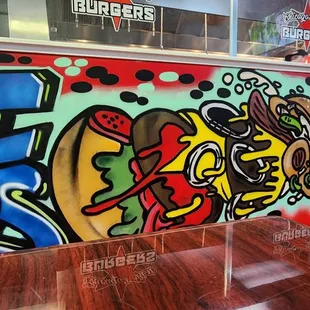 a colorful mural