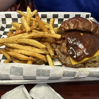 6. Cheddar Bacon BBQ Burger