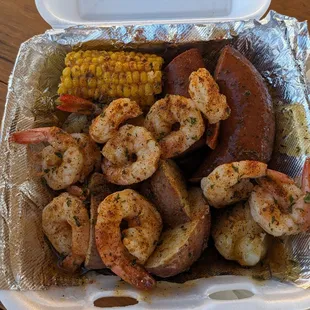 small shrimp and sausage