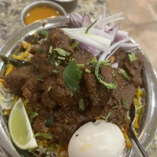 Goat fry biriyani