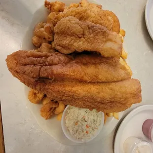 a plate of fish and chips