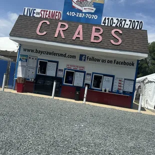 Outdoor pick up windows and signage