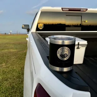 Coffee mug and cooler ready