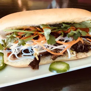 Beef pho banh mi