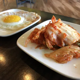 Homemade kimchi and fried egg,add-ons