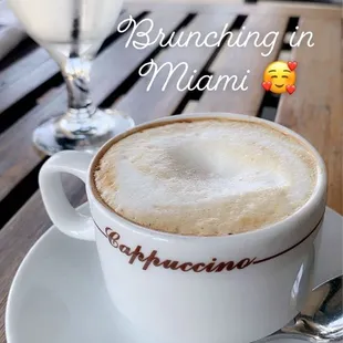 a cup of cappuccino