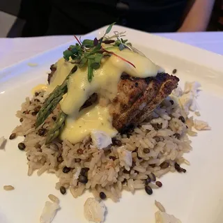Blackened Grouper Oscar