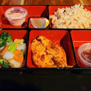 Salmon Entree with Fried Rice