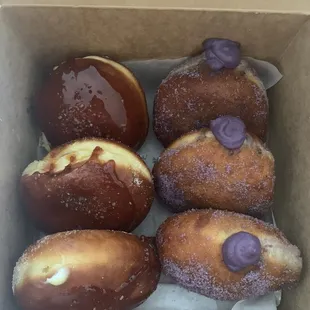 Creme brûlée and ube malasadas.... yum!