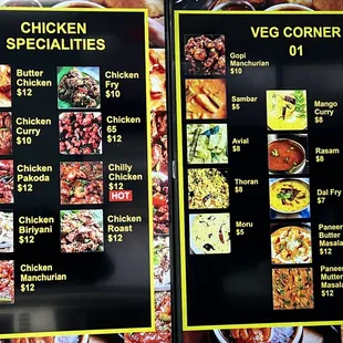 a menu for a restaurant