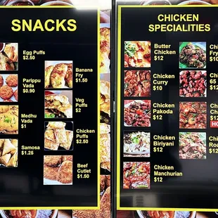 a menu for a restaurant