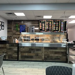 Menu and ordering area.