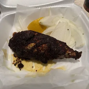 Fish fry  - this may have been $ 15, a little pricey for one piece but I could be wrong on the price-