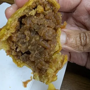 Fried Snack - stuffed with rice and jaggery filling. Delicious!