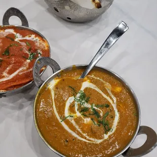 Vegetarian and Butter Chicken