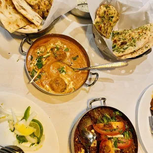 Garlic Naan Baingan Bharta Chili Naan  Malai Kofta