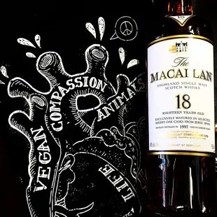 a bottle of macallan 18 years old