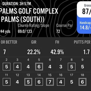 Shot an 87 - not bad