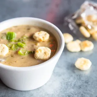 New England style Clam Chowder with a California flare!!