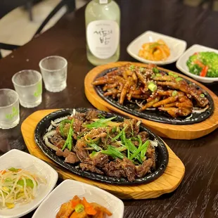 Chicken Gizzard, Spicy Chicken Feet, and premium soju &apos;Seoul Night&apos;
