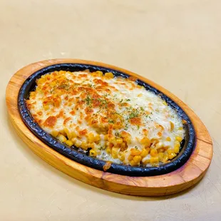 Corn with mozzarella cheese