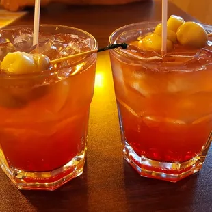 Sour brandy old fashioned and an unheard of 3 mushrooms!