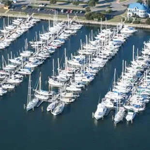 Aerial shot of BP Marina