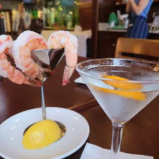 Naked Cosmo and shrimp cocktail
