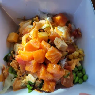 Fresh high quality poke bowl