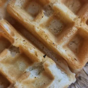 Black stuff, had to throw out waffle.
