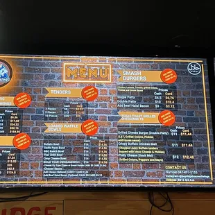the menu