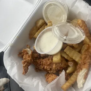 a box of fried food