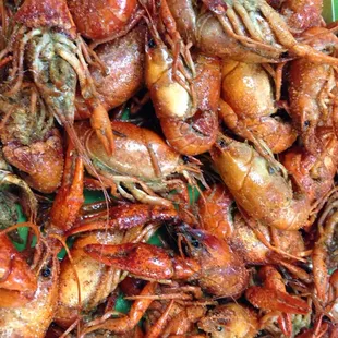 Boiled crawfish.