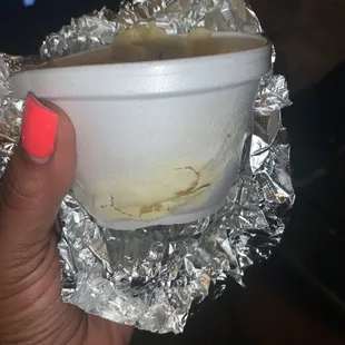 Nasty looks like they tried to cook it in the damn foam cup smh don't go hear go to the Jonesmaltsberger location it's worth the drive!!!