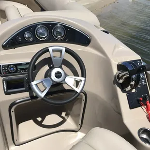 All of our boats are equipped with fishfinders and bluetooth capable stereos.