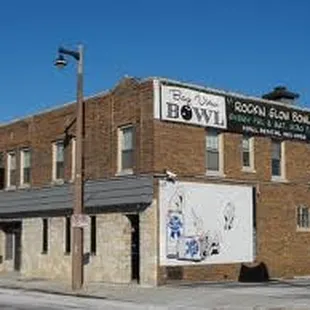 the front of the building